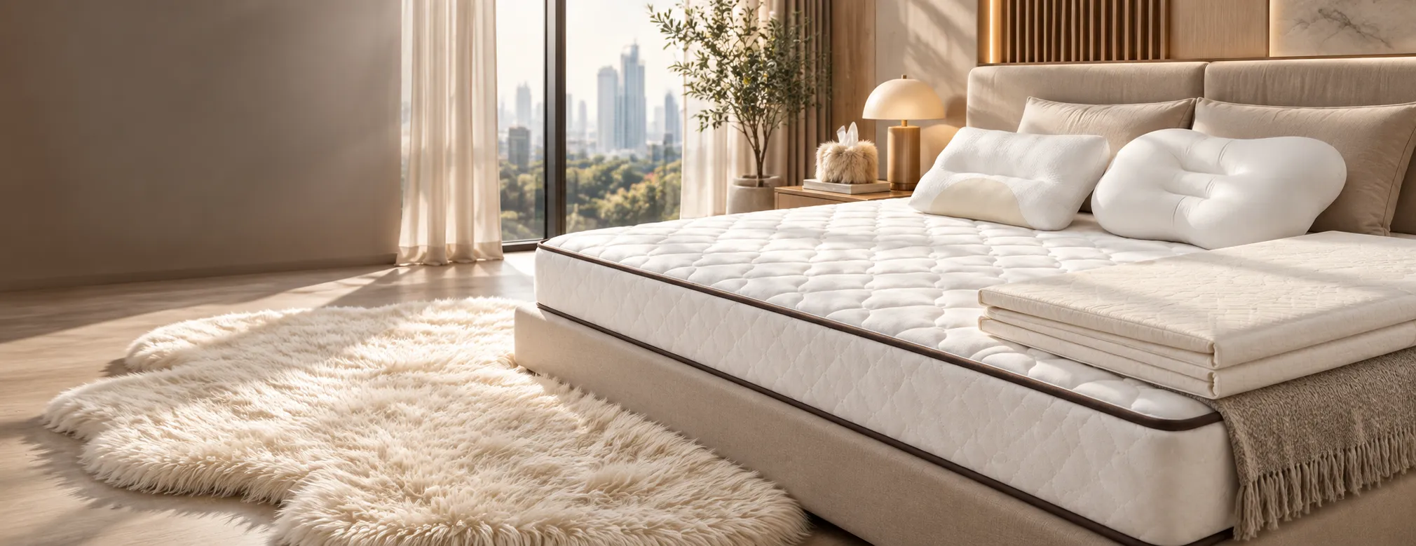 ผลิตภัณฑ์ ASHITA ที่นอน Cooling Pillow Topper พรมและของตกแต่งบ้าน